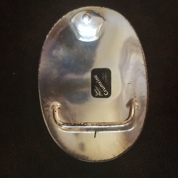 CRUMRINE VINTAGE BELT BUCKLE. San Marco's Nickel Silver. EUC 2.75" x 3.75" - Picture 2 of 5